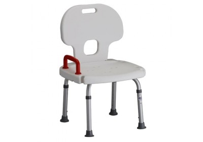 Shower chair with red handle